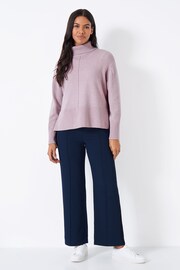 Crew Clothing Wide Sleeve Roll Neck Centre Seam Jumper - Image 2 of 5