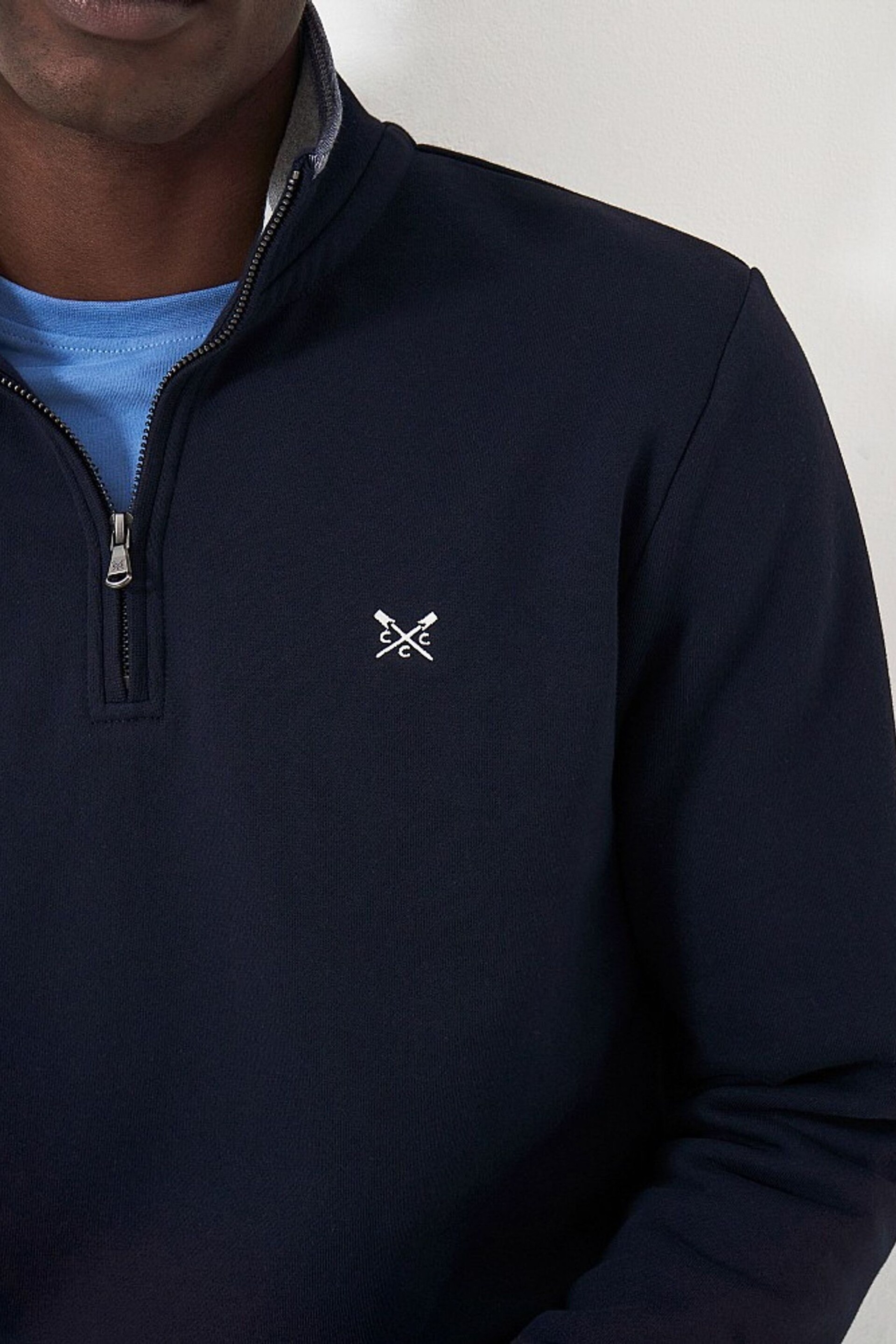 Crew Clothing Classic Half Zip Sweatshirt - Image 4 of 4