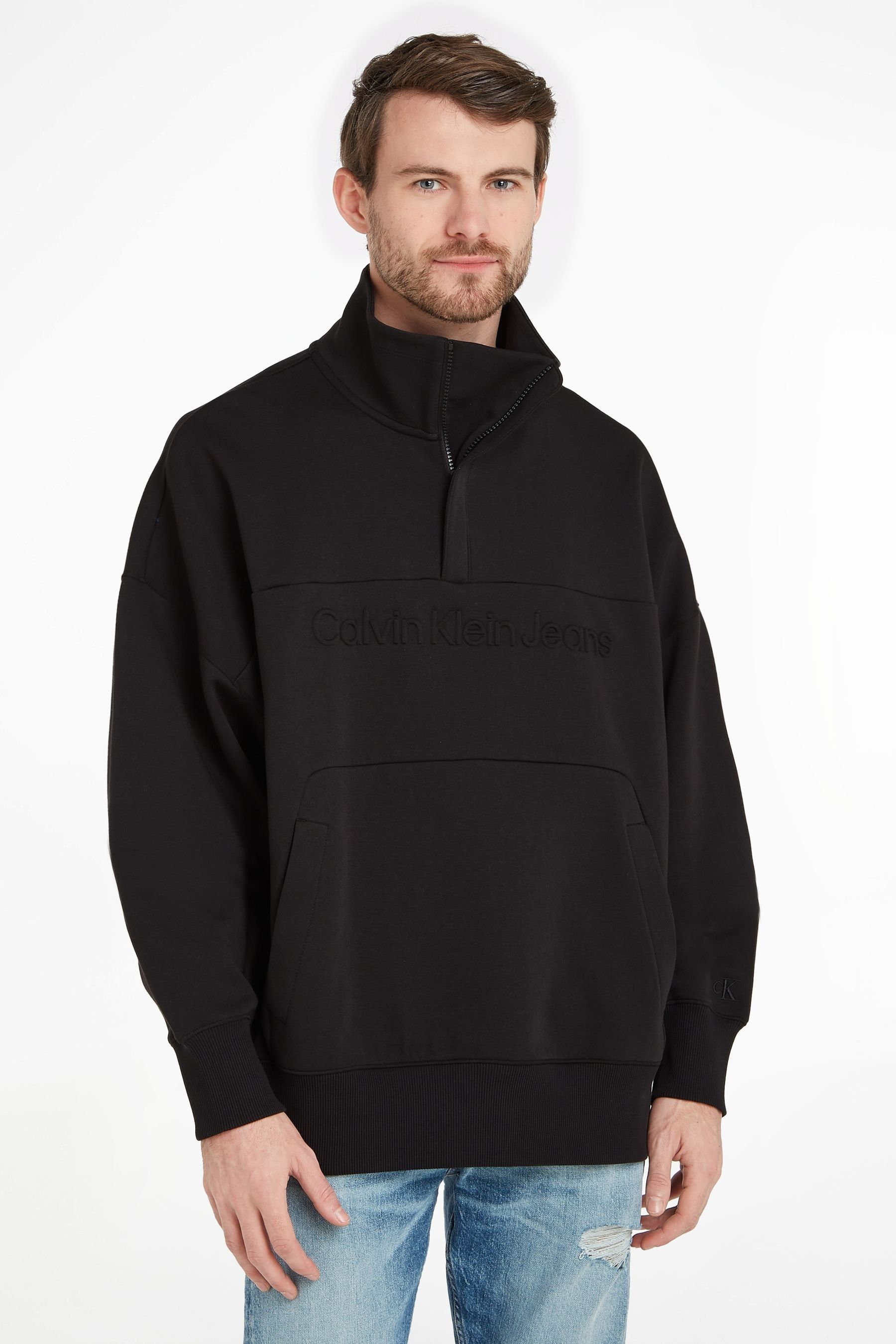 Calvin klein half zip sweater sale