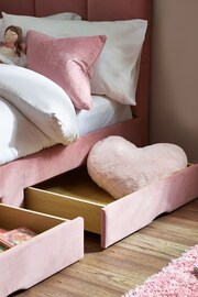 Soft Velvet Blush Kids Marlow Drawer Upholstered Frame - Image 5 of 13