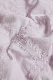 Lilac Purple Seersucker Supersoft Textured Duvet Cover and Pillowcase Set - Image 5 of 5