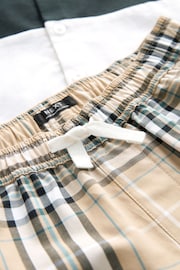 Tan/Ecru colour block Short Sleeves Colourblock Shirt and Shorts Set (3mths-12yrs) - Image 6 of 6