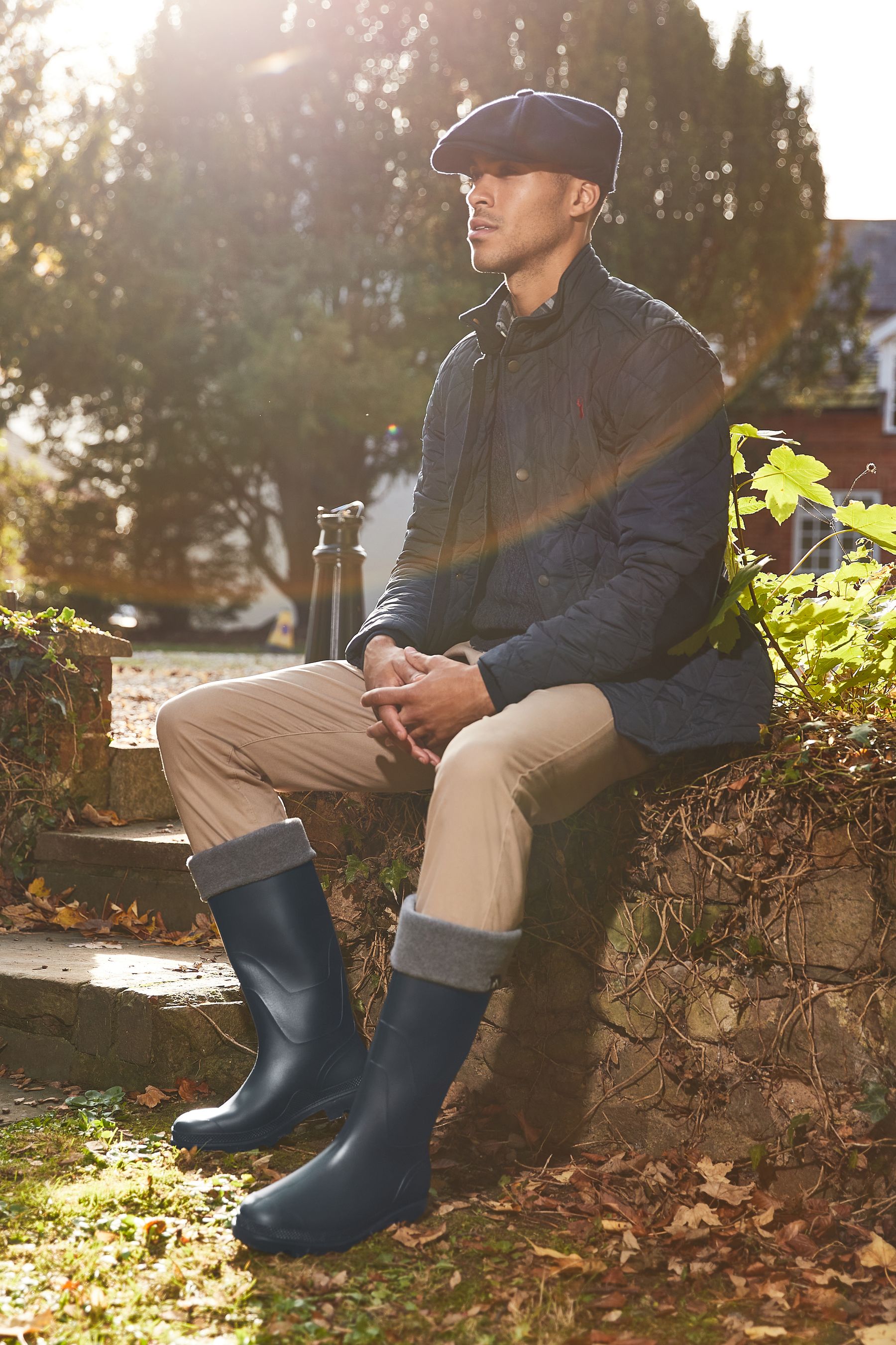 Mens blue online wellington boots