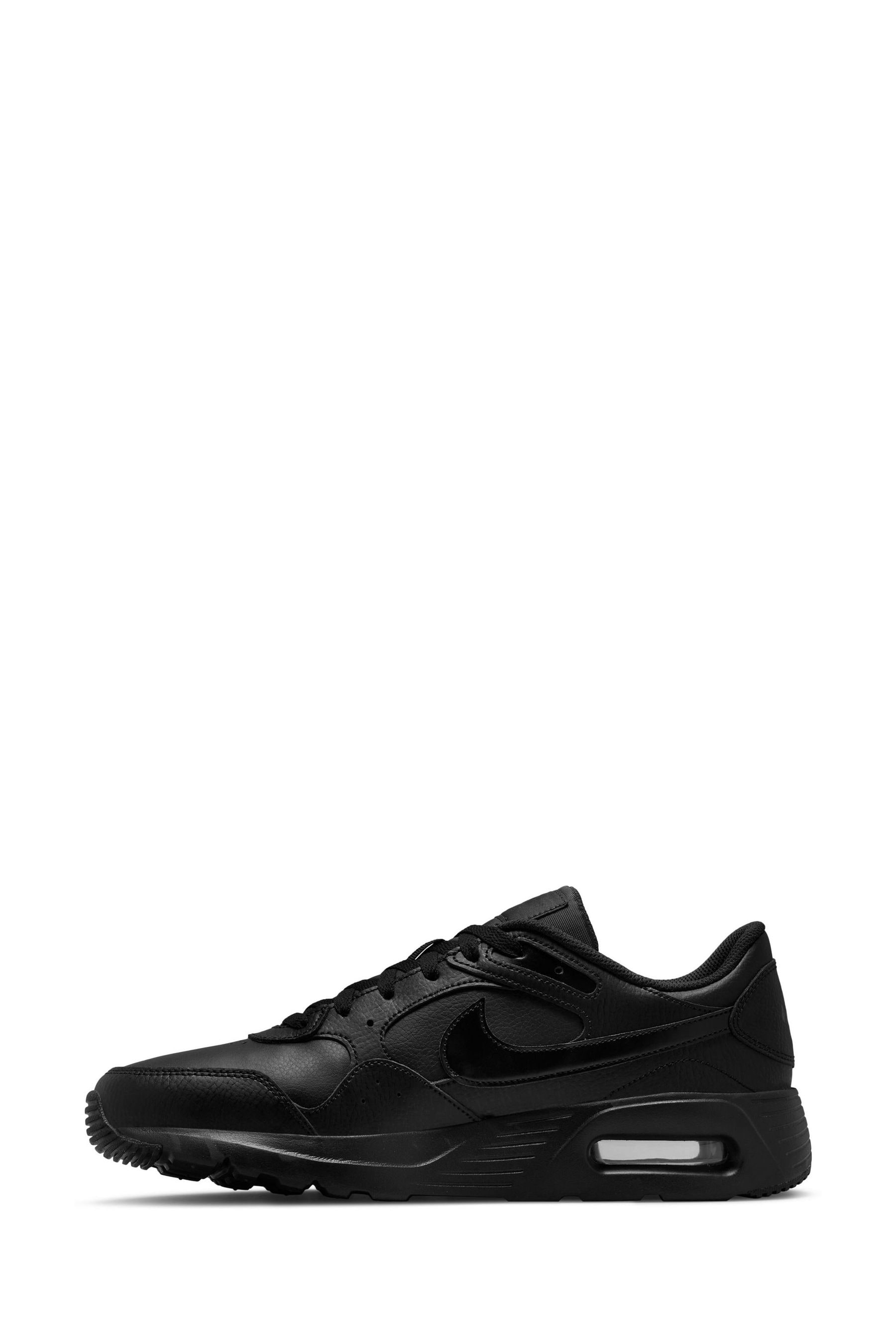 Nike black clearance leather trainers