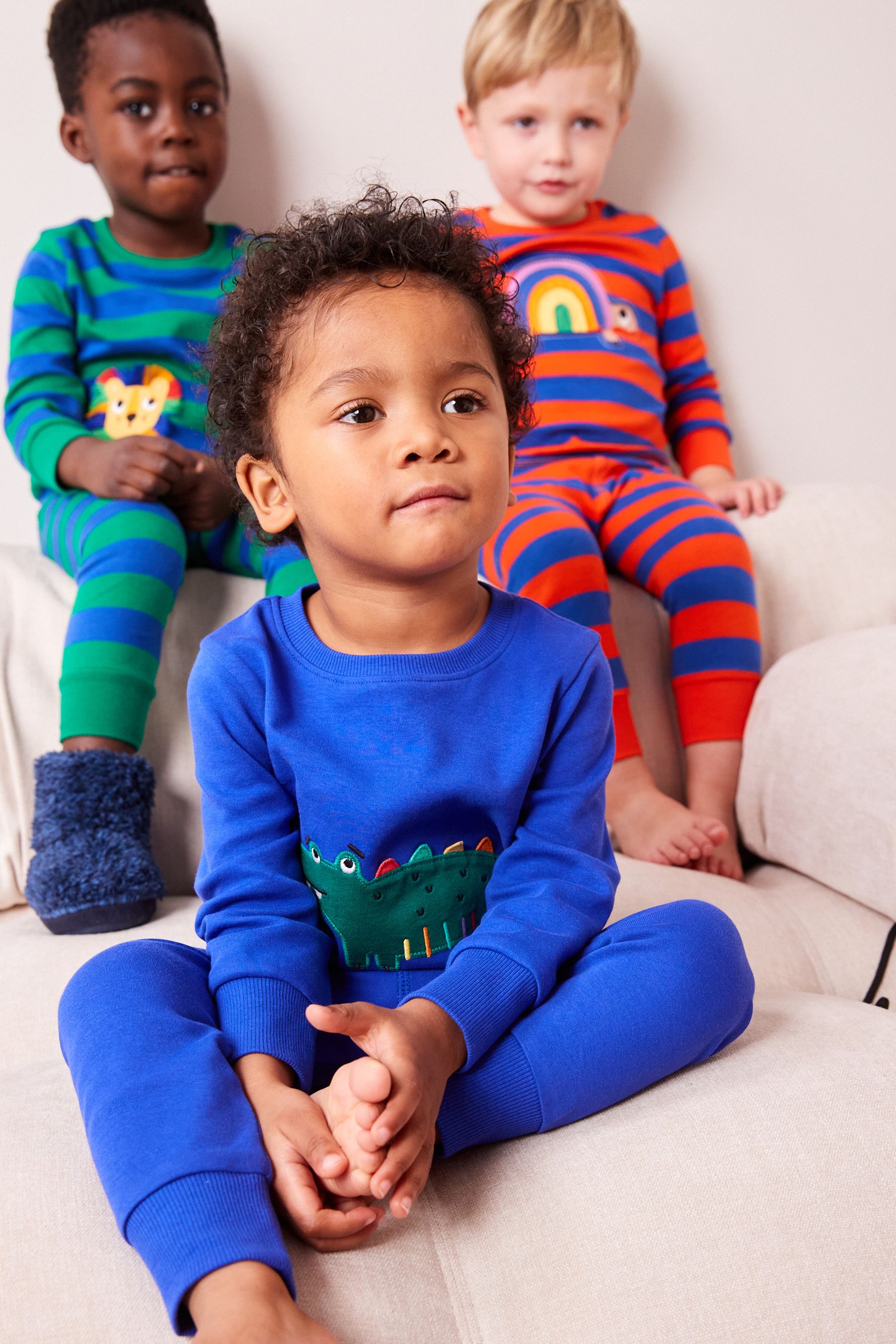 Multi Bright Animal Snuggle Pyjamas 3 Pack 9mths 8yrs