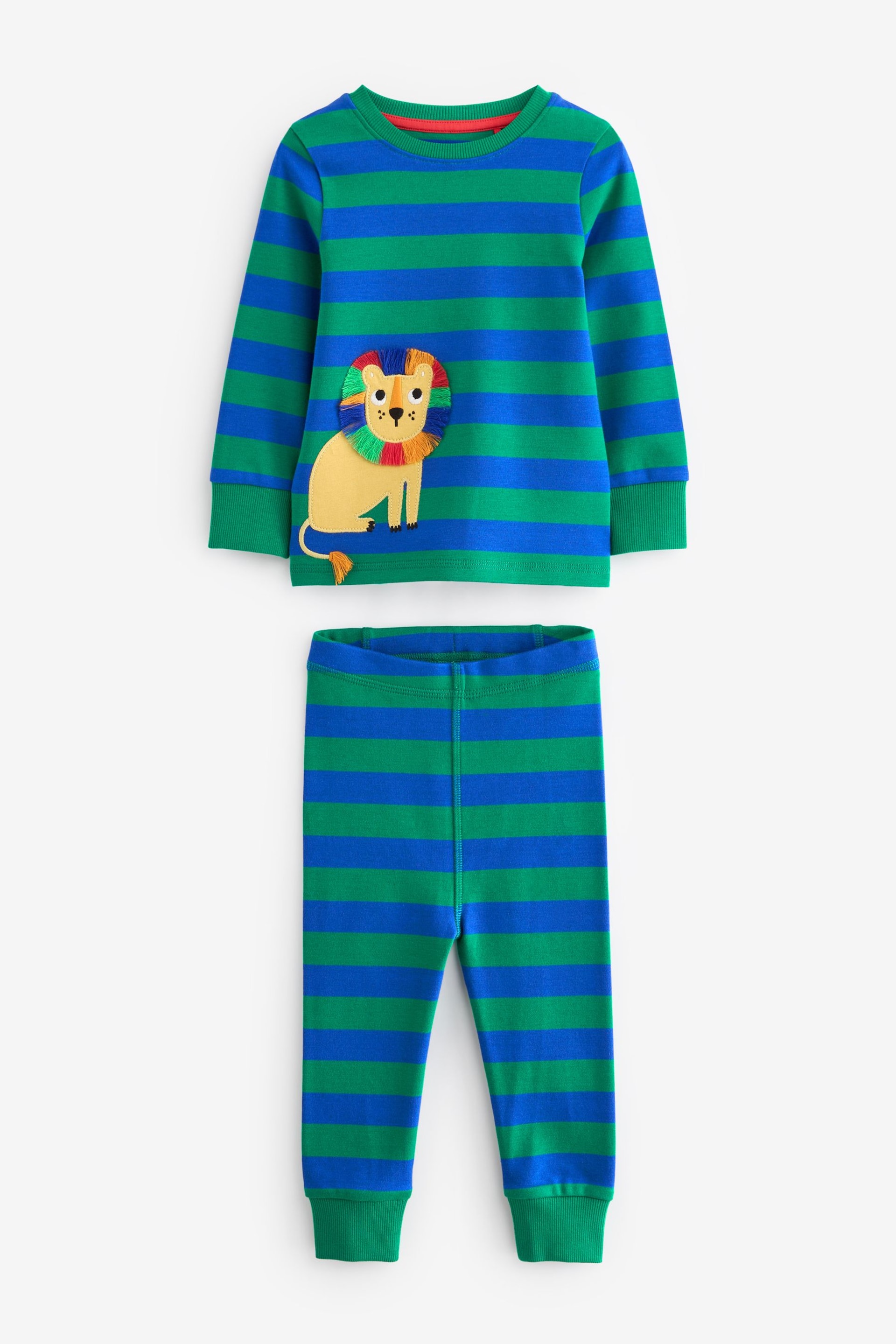 Multi Bright Animal Snuggle Pyjamas 3 Pack (9mths-8yrs) - Image 10 of 12