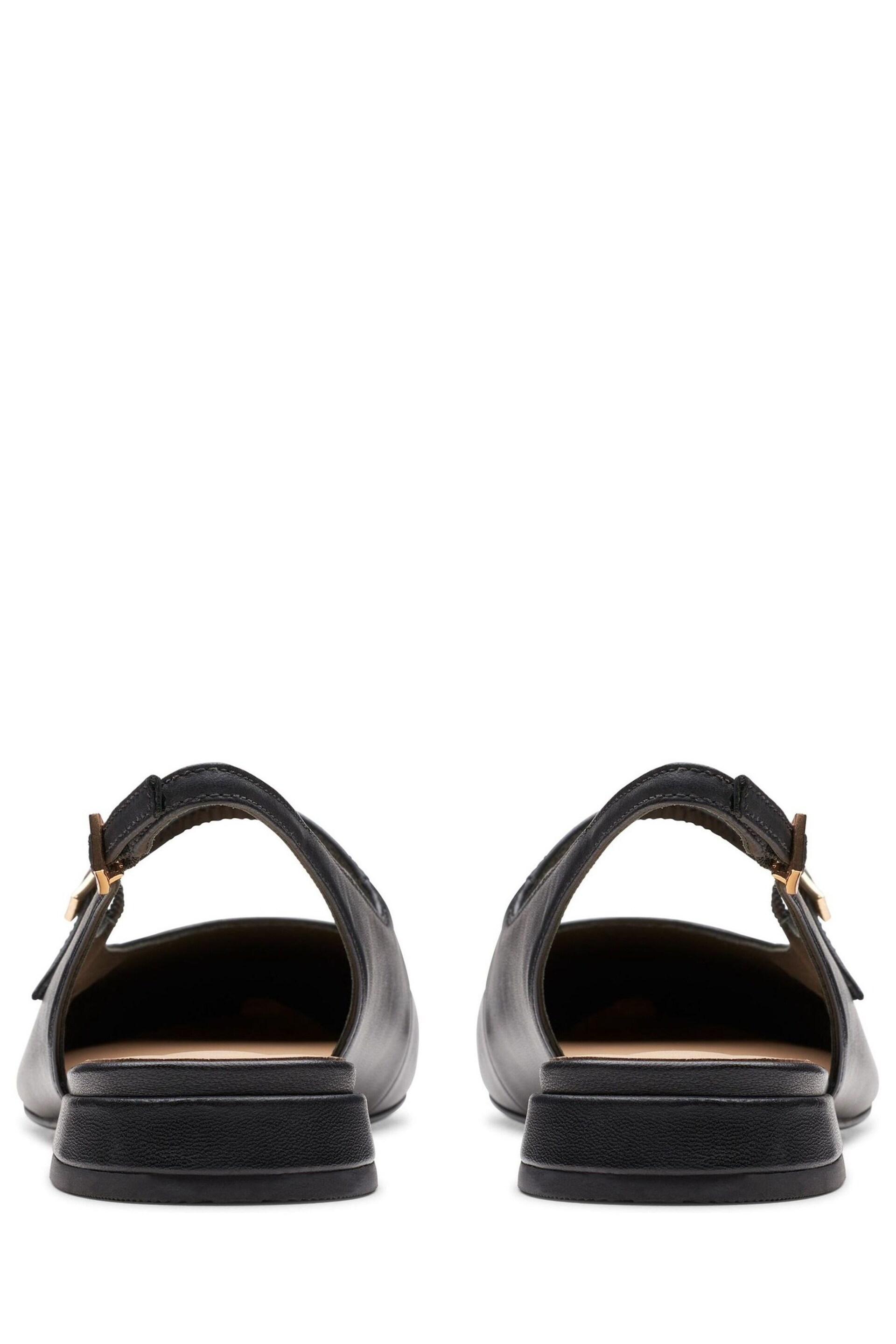 Clarks Black Leather Sensa 15 Sligback Shoes - Image 5 of 7