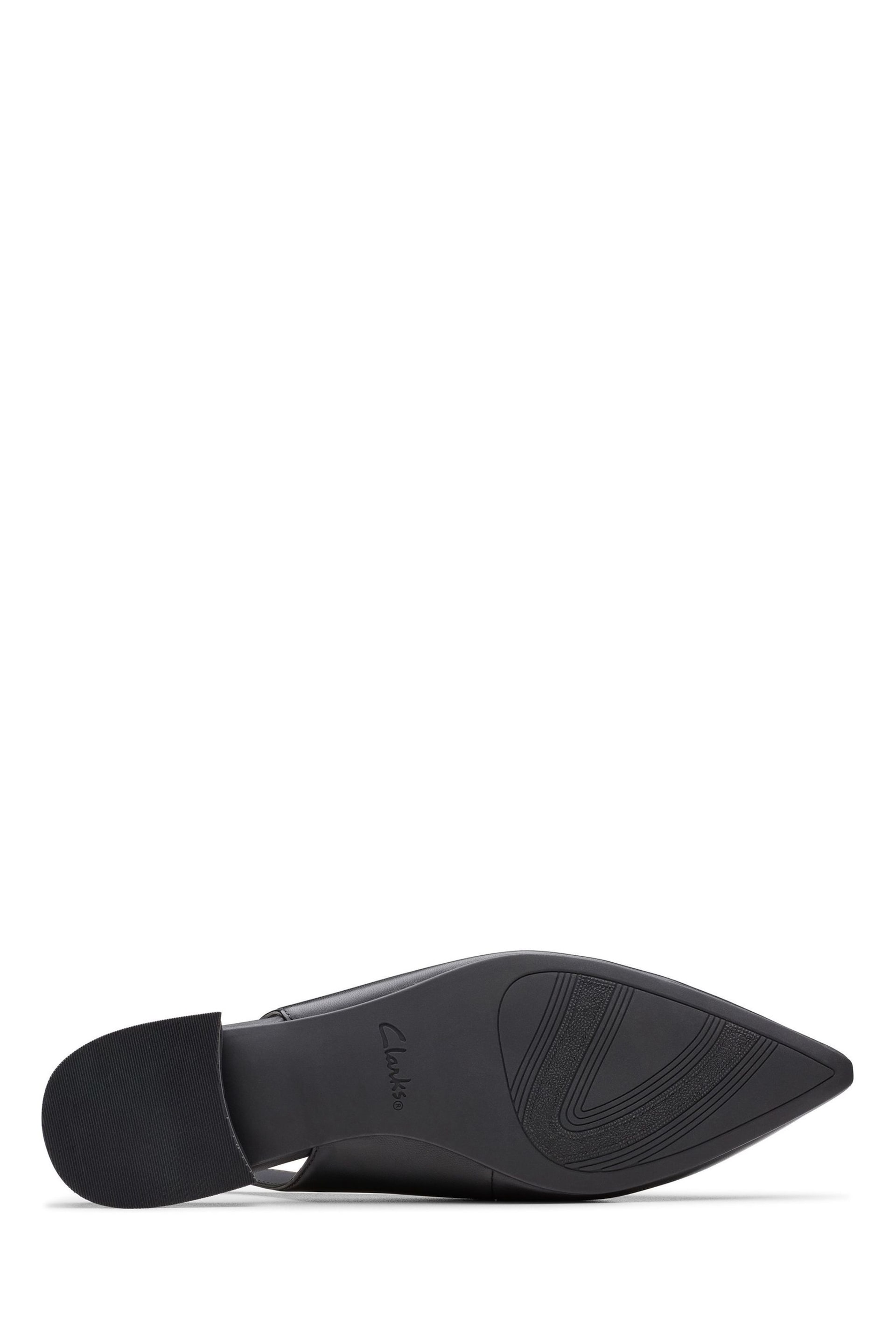Clarks Black Leather Sensa 15 Sligback Shoes - Image 6 of 7