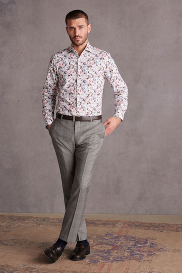 Pink Floral Signature Made In Italy Texta Print Shirt