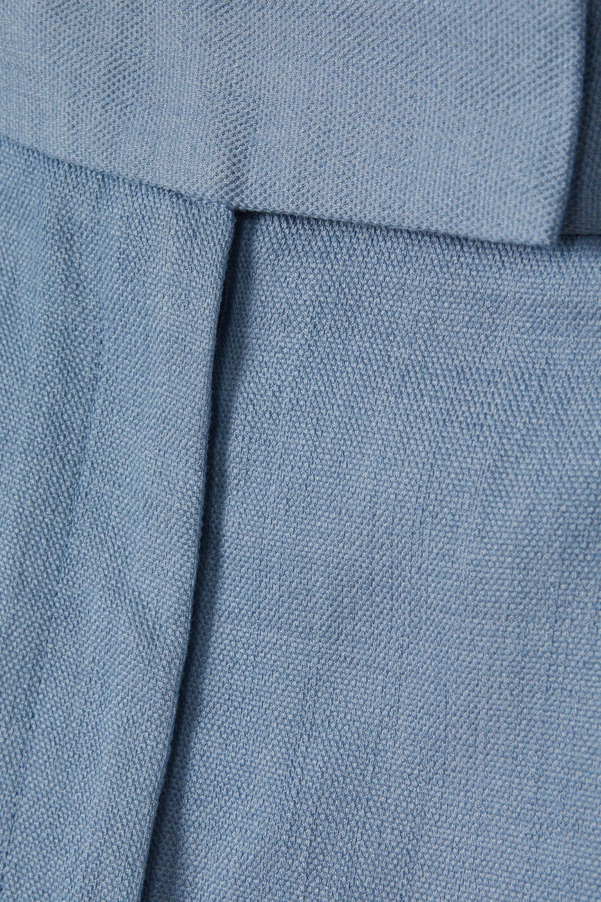 Reiss Blue June Tailored Suit Shorts with TENCEL™ Fibers - Image 6 of 6