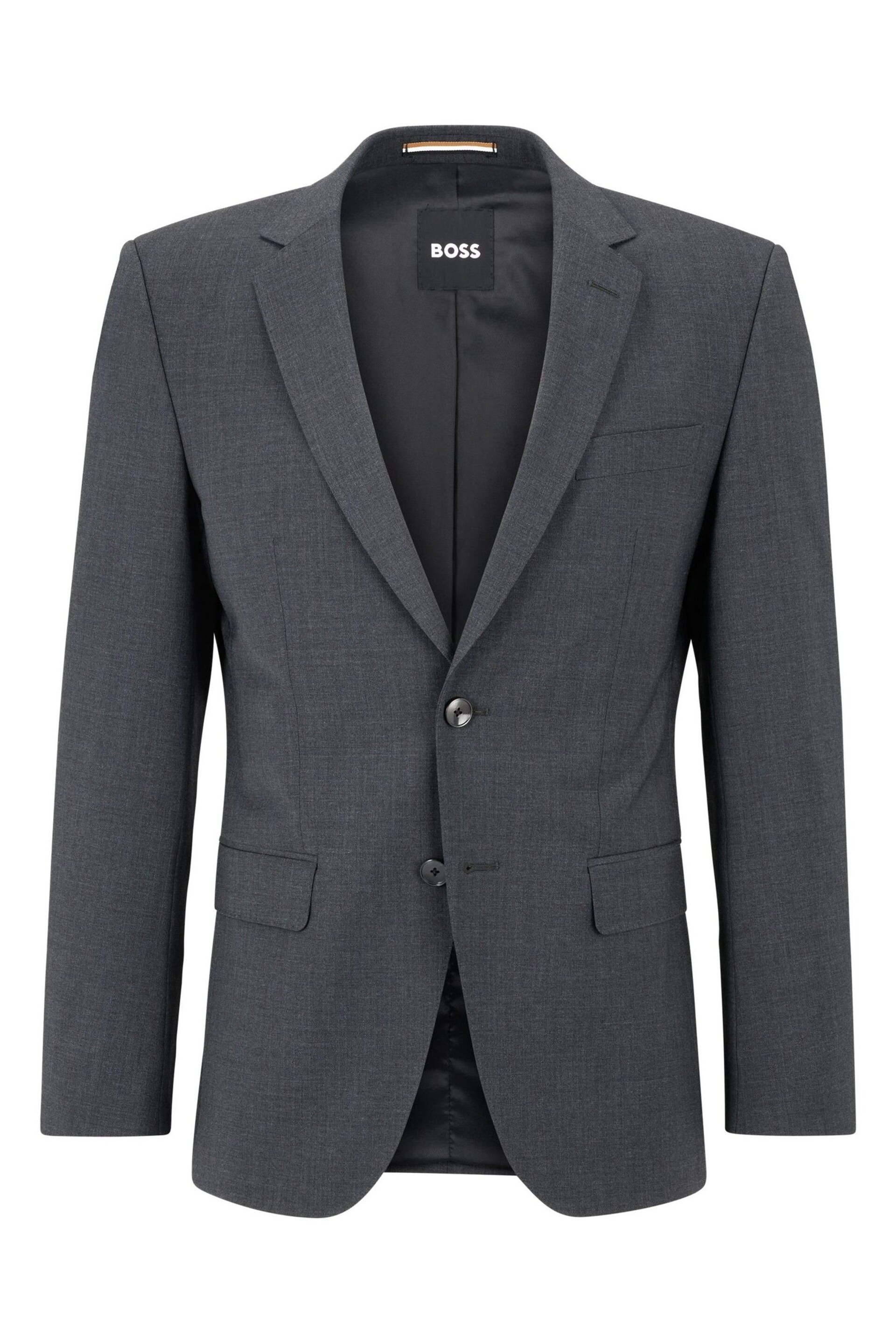 BOSS Grey Slim Fit Suit: Jacket - Image 5 of 7