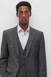 BOSS Grey Slim Fit Suit: Jacket - Image 6 of 7