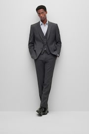 BOSS Grey Slim Fit Suit: Jacket - Image 7 of 7