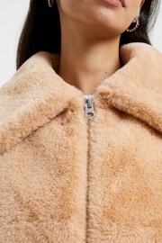 French Connection Aviiren Faux Fur Mix Jacket - Image 3 of 4