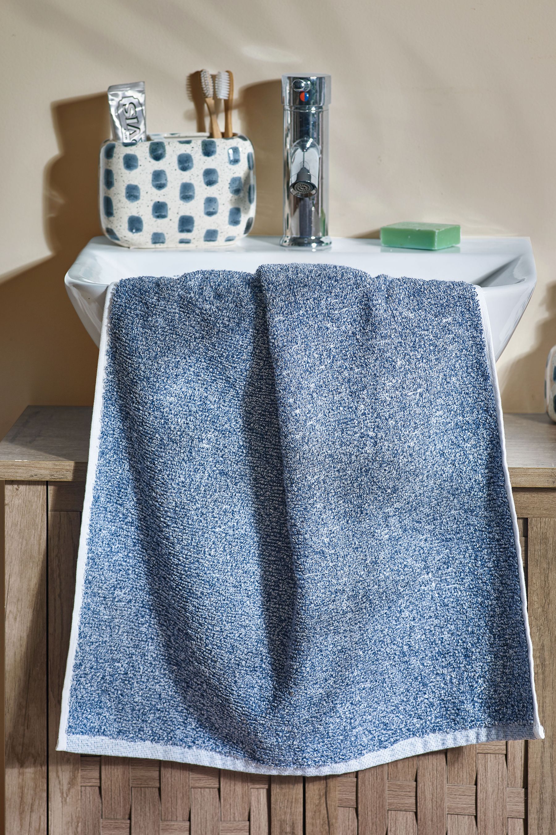 Next blue towels on sale