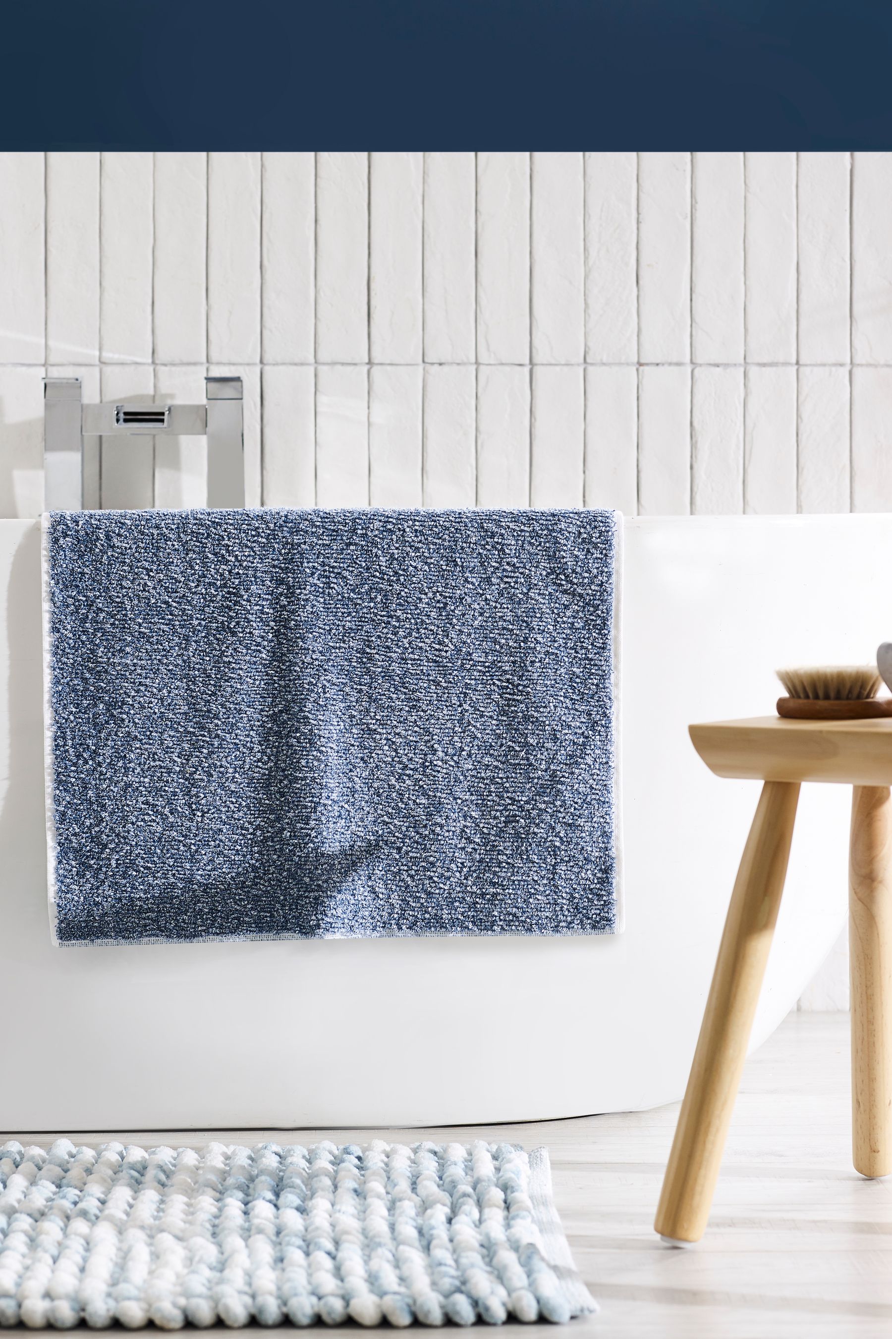 Buy Blue Textured 100 Cotton Towel from Next Luxembourg