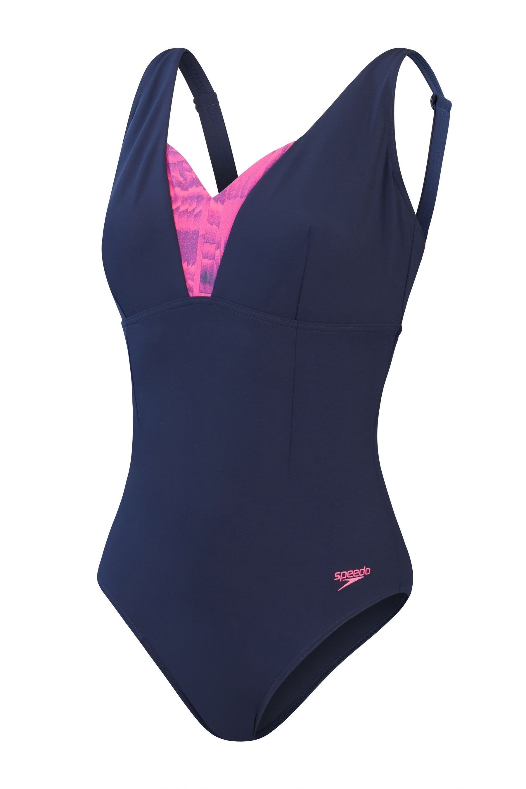 Speedo Womens Shaping Printed OpusGem DD 1 Piece Black swimsuit