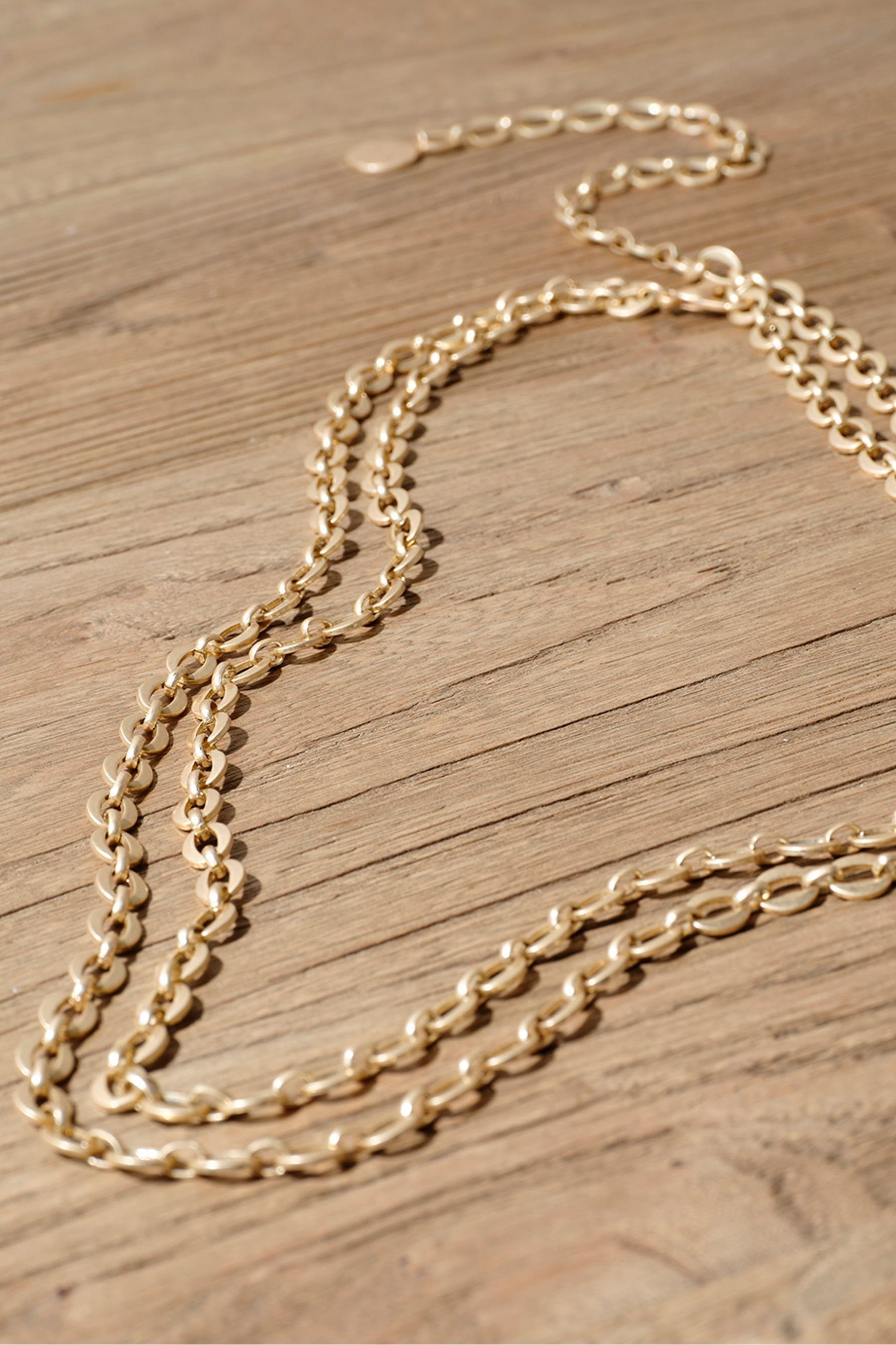 Buy Mint Velvet Gold Tone Layered Chain Belt from Next Luxembourg