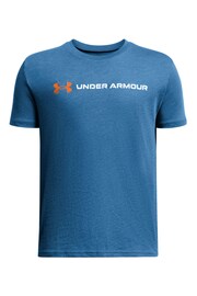 Under Armour Blue Logo Wordmark T-Shirt - Image 2 of 2