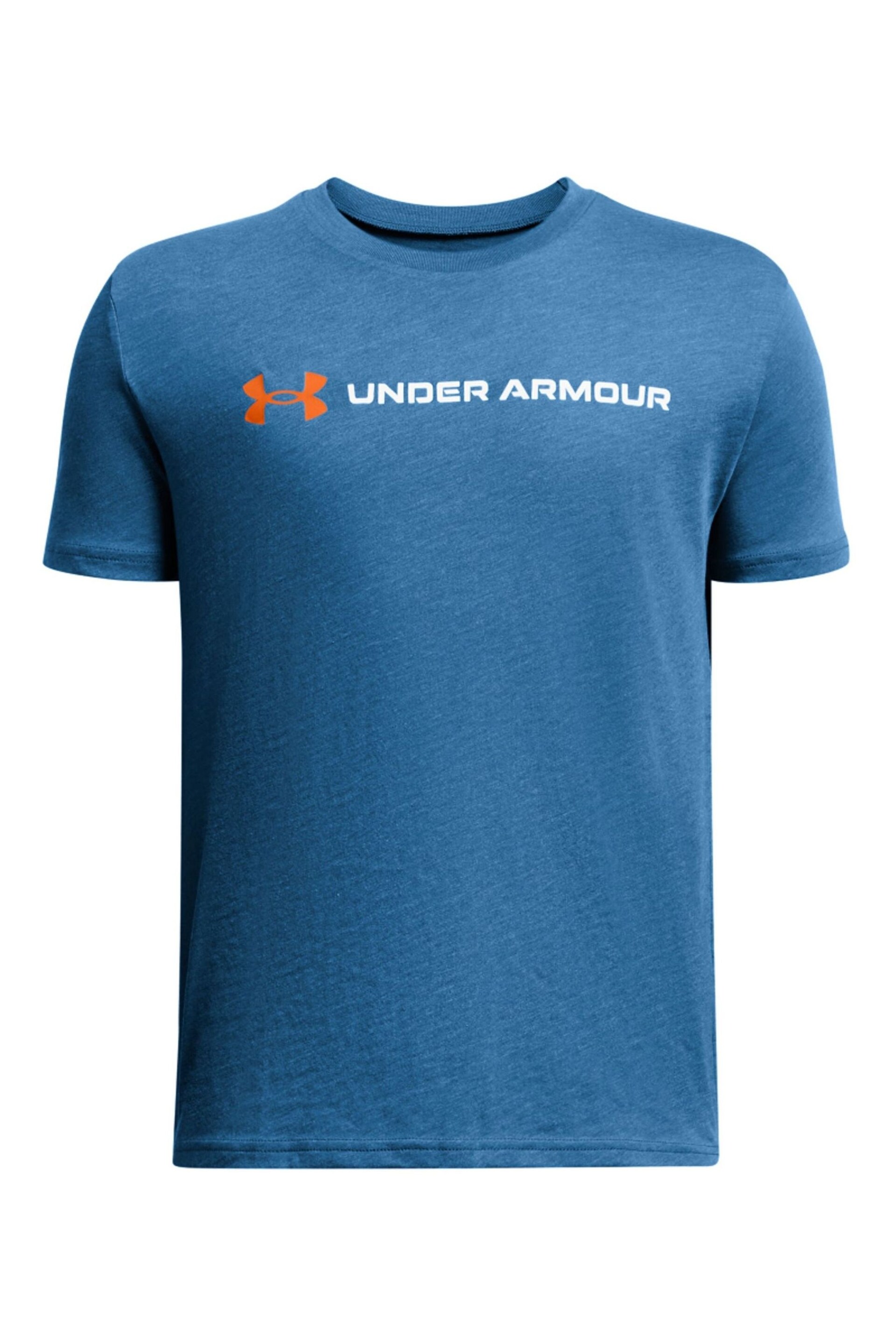 Under Armour Blue Logo Wordmark T-Shirt - Image 1 of 2