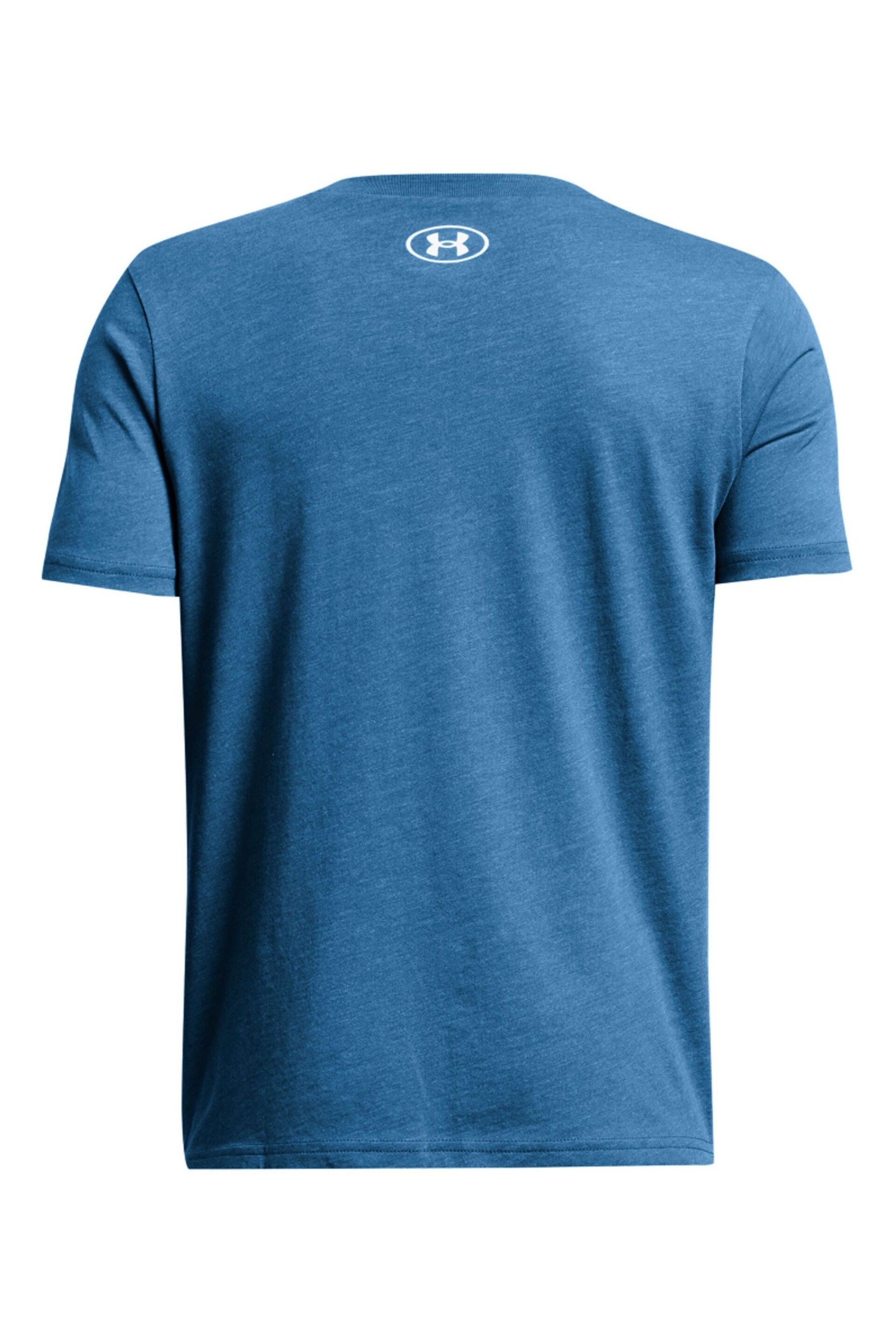 Under Armour Blue Logo Wordmark T-Shirt - Image 2 of 2