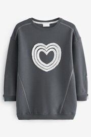 Mint Velvet Grey Heart Sweater Dress - Image 5 of 7