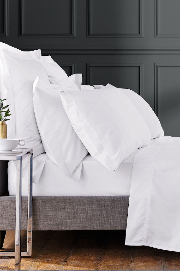 Bedeck Of Belfast White 1000 Thread Count Egyptian Cotton Sateen Oxford Pillowcase - Image 1 of 3