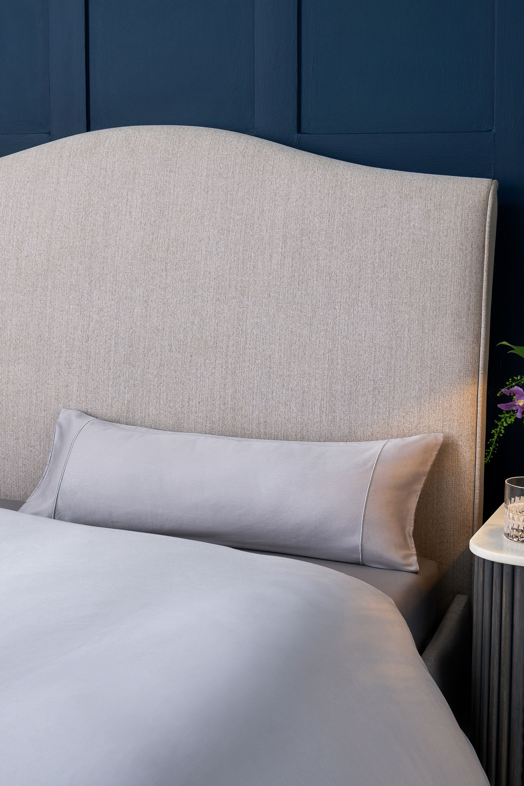 Buy Silver Small 300 Thread Count Collection Luxe 100 Cotton Bolster Pillowcase from Next Ireland