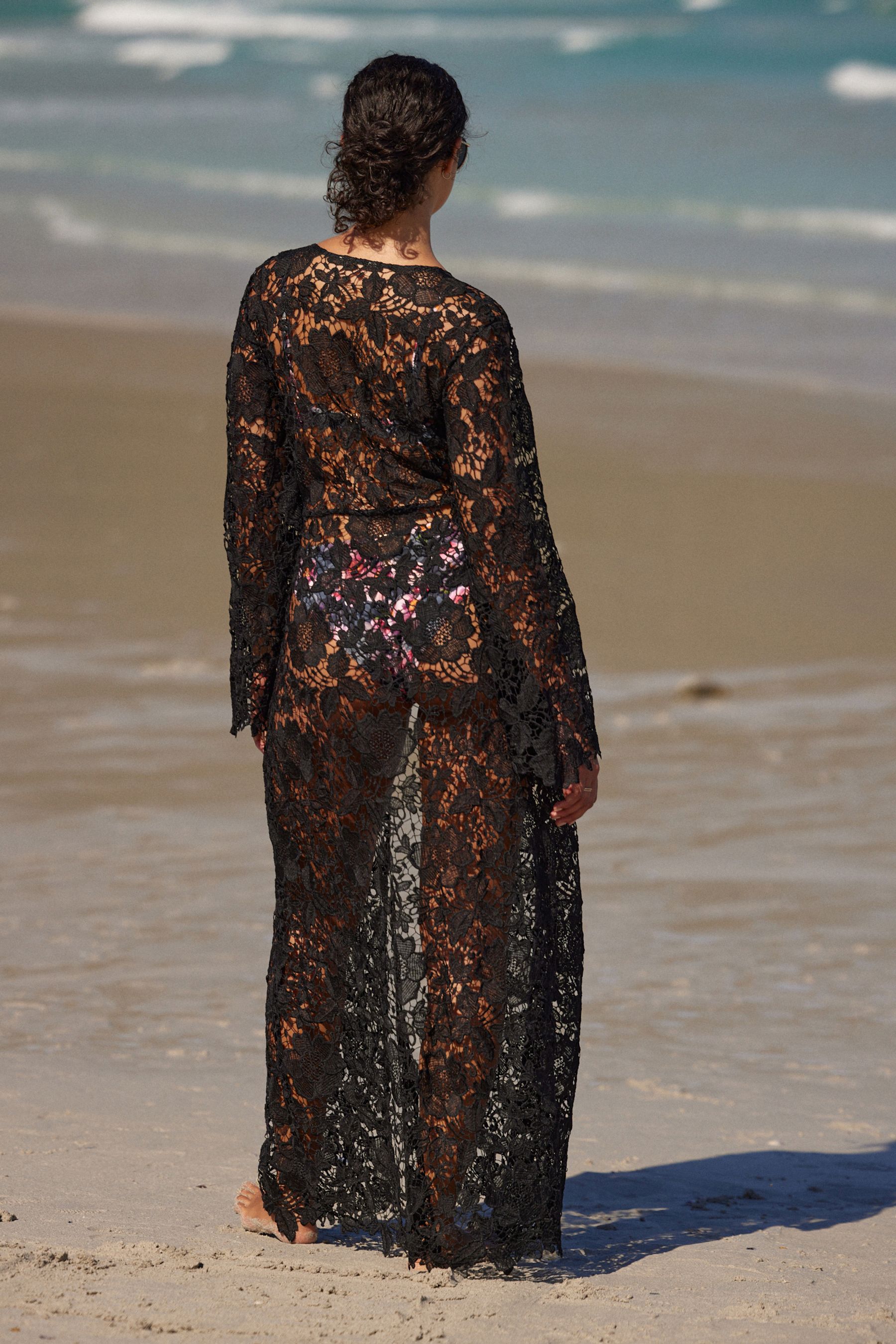 Maxi black kimono on sale