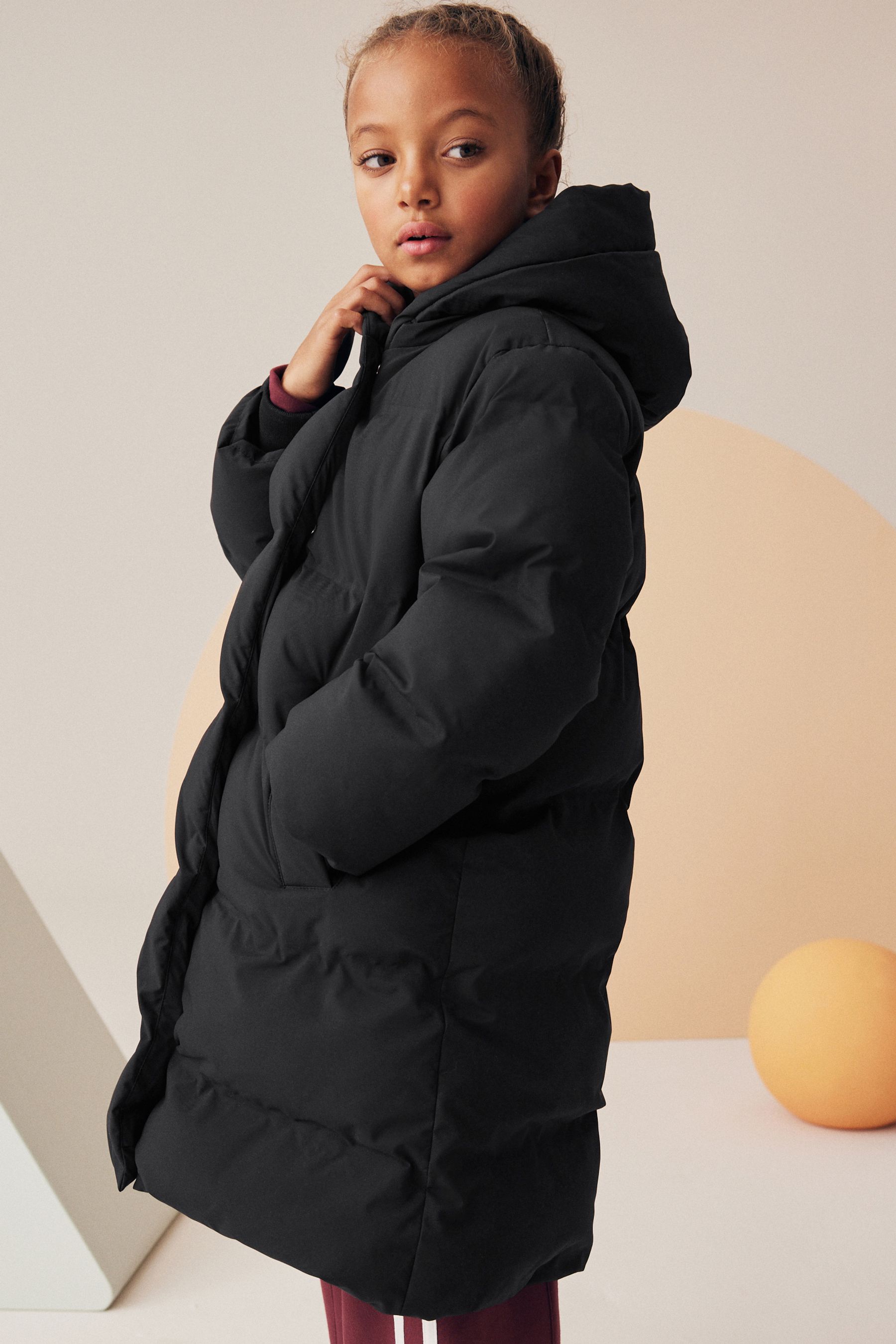 Buy Black Waterproof Heatseal Hooded Padded Coat 3 16yrs from the Next UK online shop