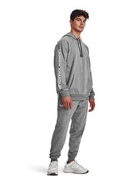 Under Armour Grey/White Under Armour Rival Fleece Tracksuit - Image 1 of 6