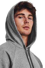 Under Armour Grey/White Under Armour Rival Fleece Tracksuit - Image 5 of 6