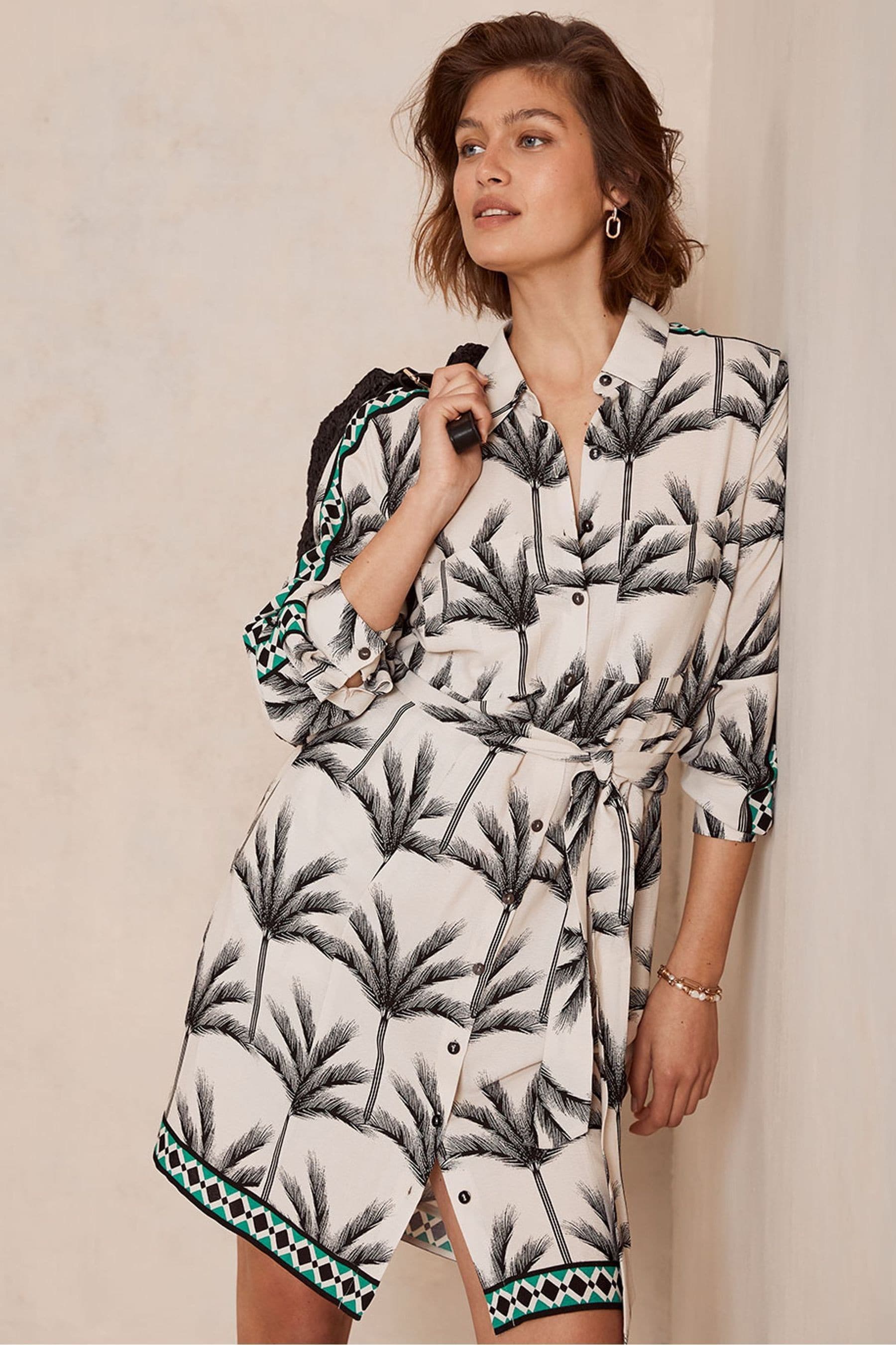 Mint velvet blossom print shirt dress hot sale