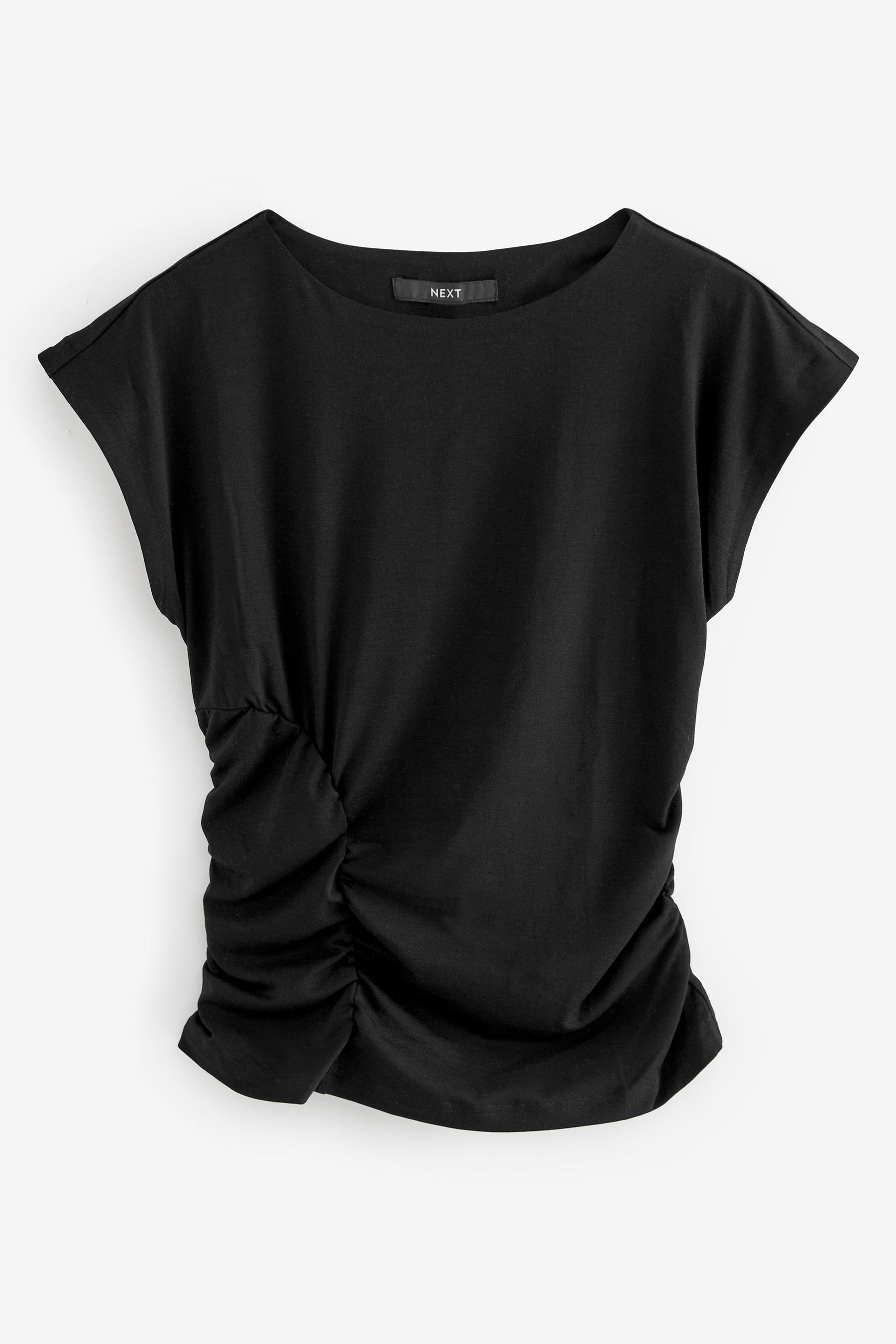 Black cap sleeve shirt cheap