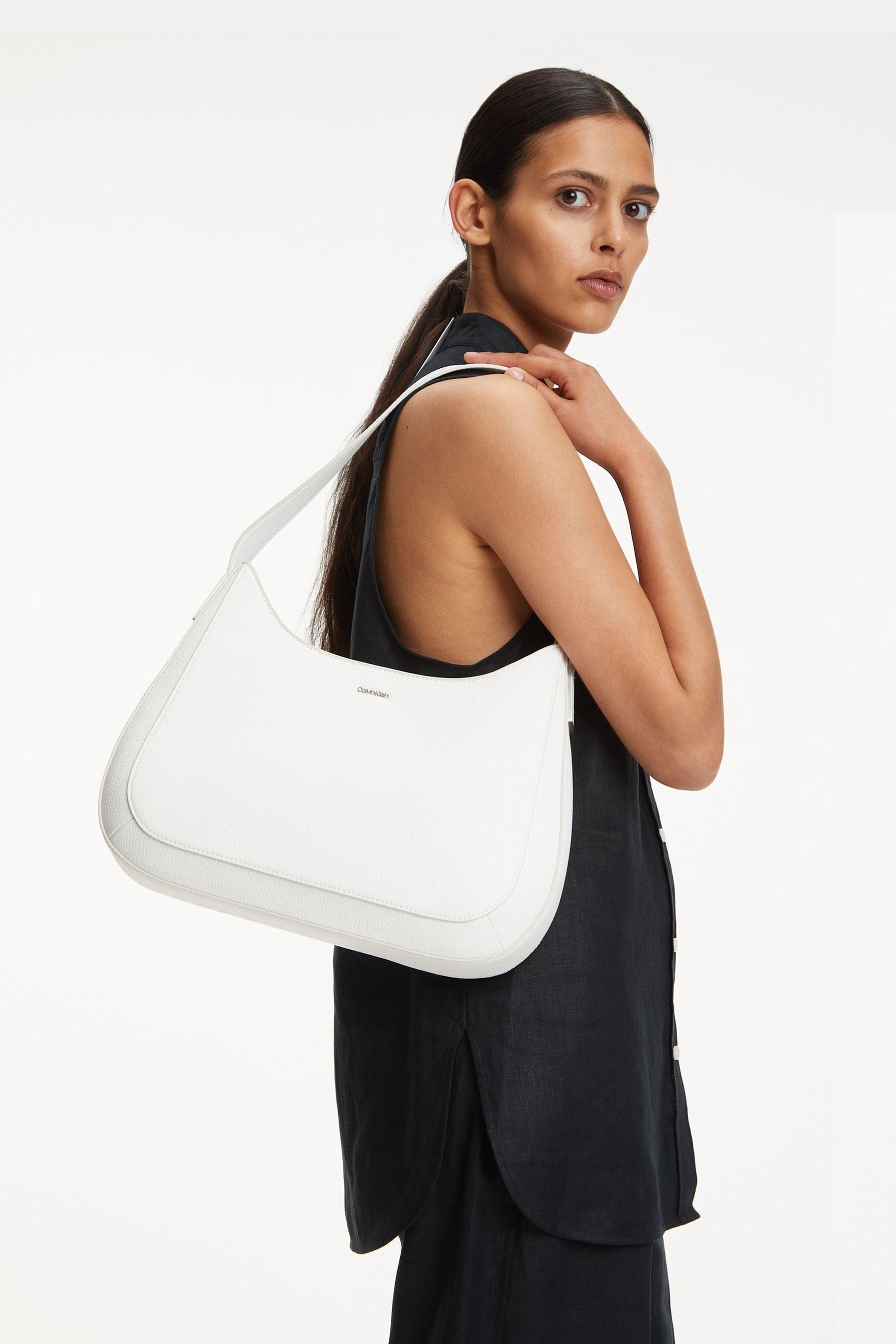 Calvin klein white shoulder bag sale