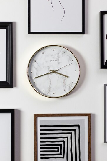Buy Jones Clocks Gold Penny Gold Marble Dial Wall Clock from the Next UK online shop