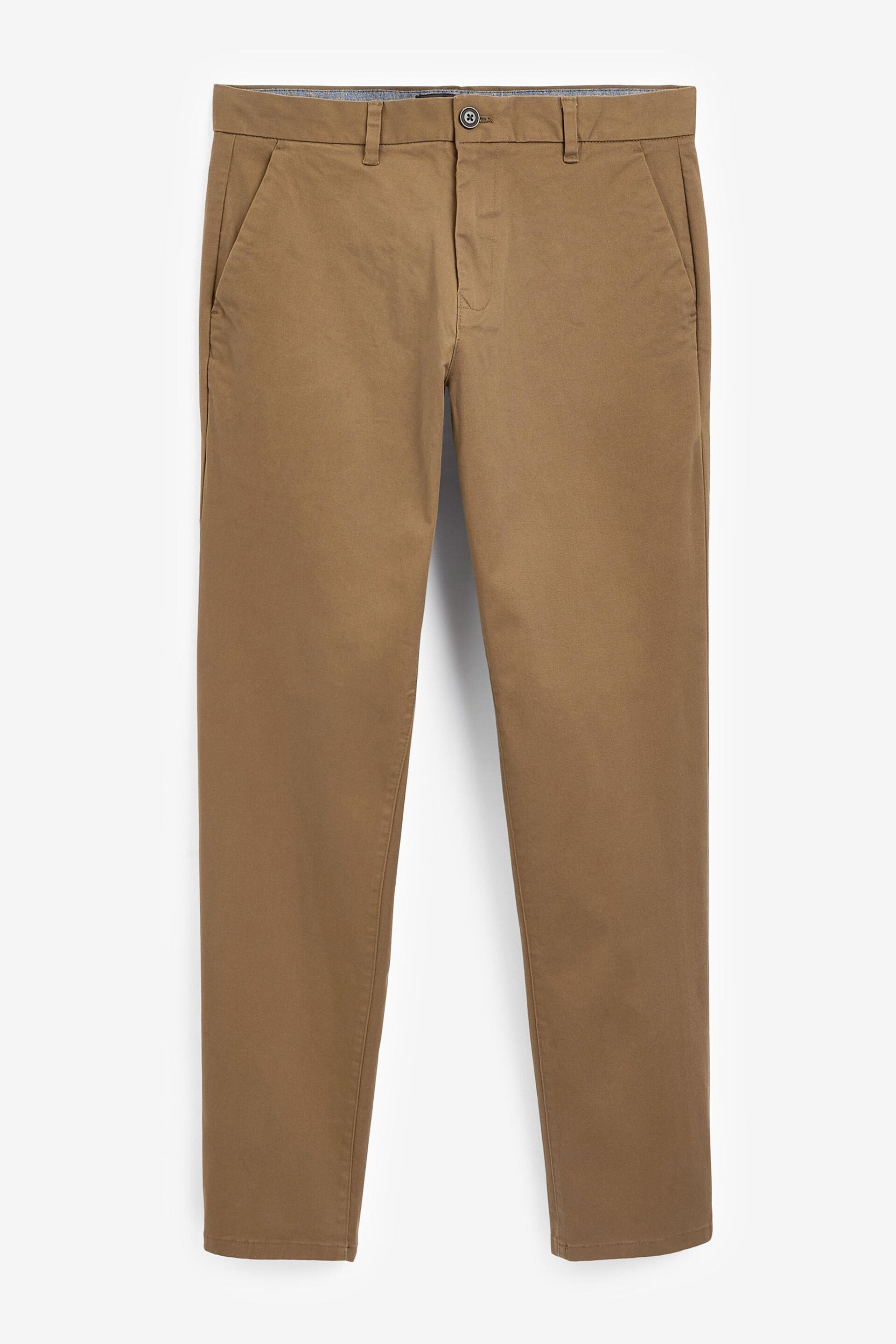 Tan Brown Relaxed Fit Stretch Chino Trousers - Image 5 of 6