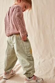 Sage Green Embroidered Cargo Trousers (3mths-7yrs) - Image 4 of 8