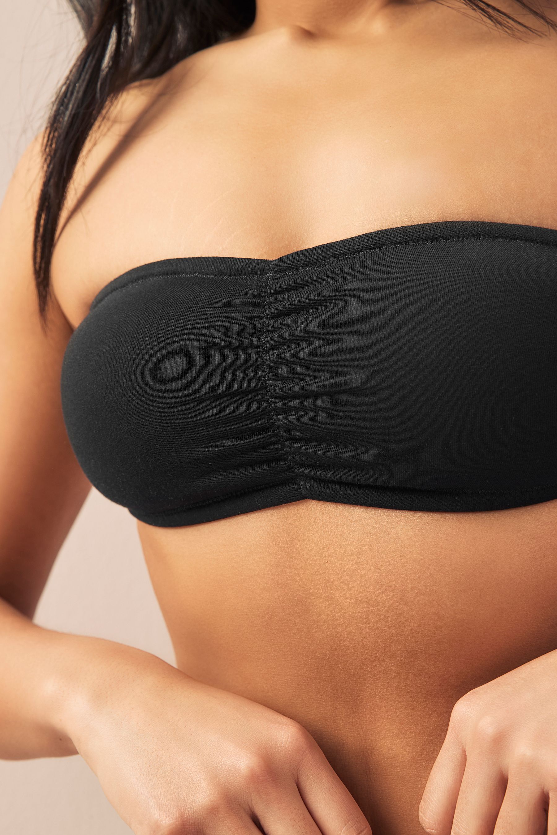 Buy Cotton Rich Bandeau Bras 2 Pack from the Next UK online shop