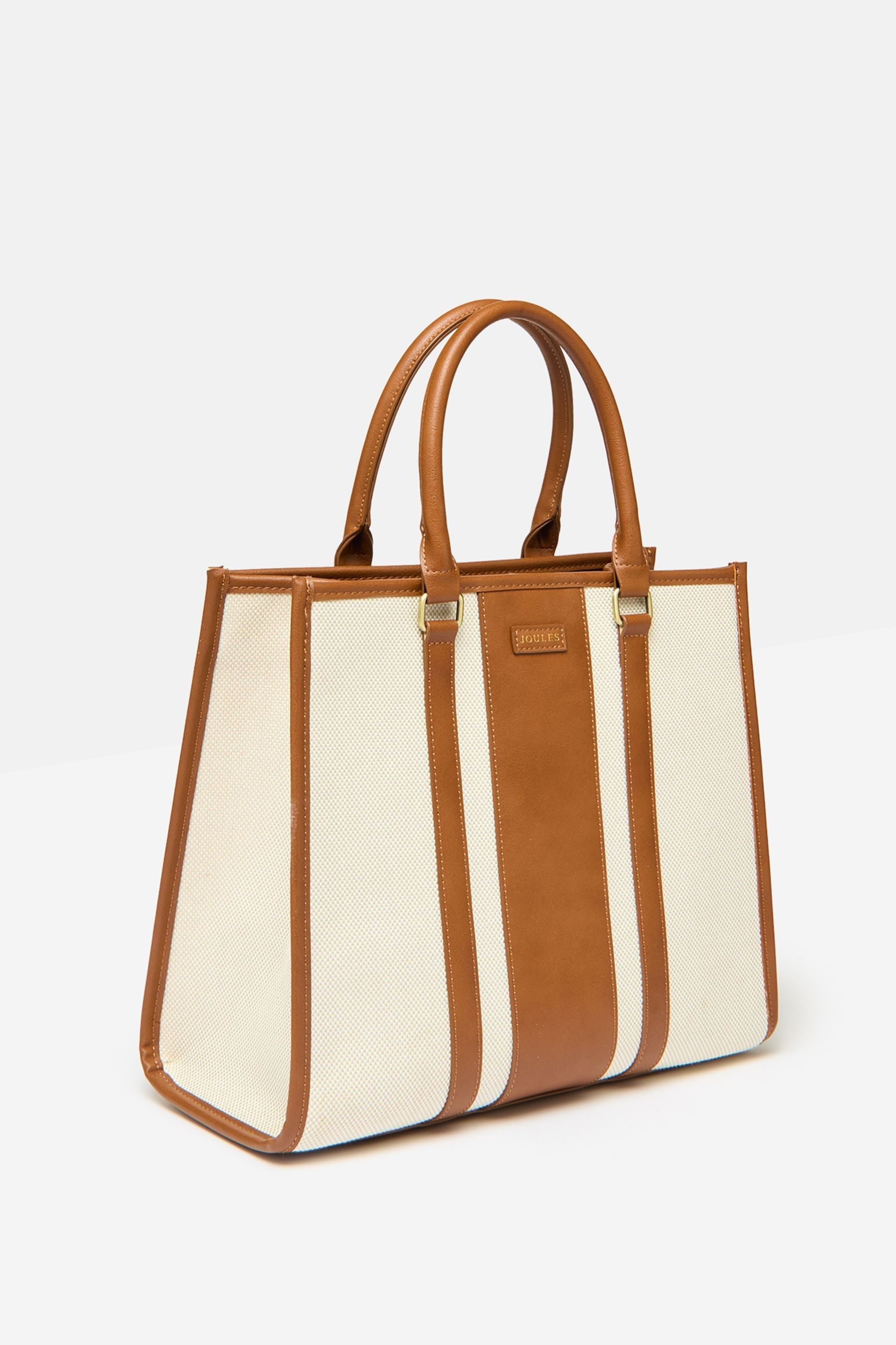 Joules Rushbury Tan Ecru Tote Bag