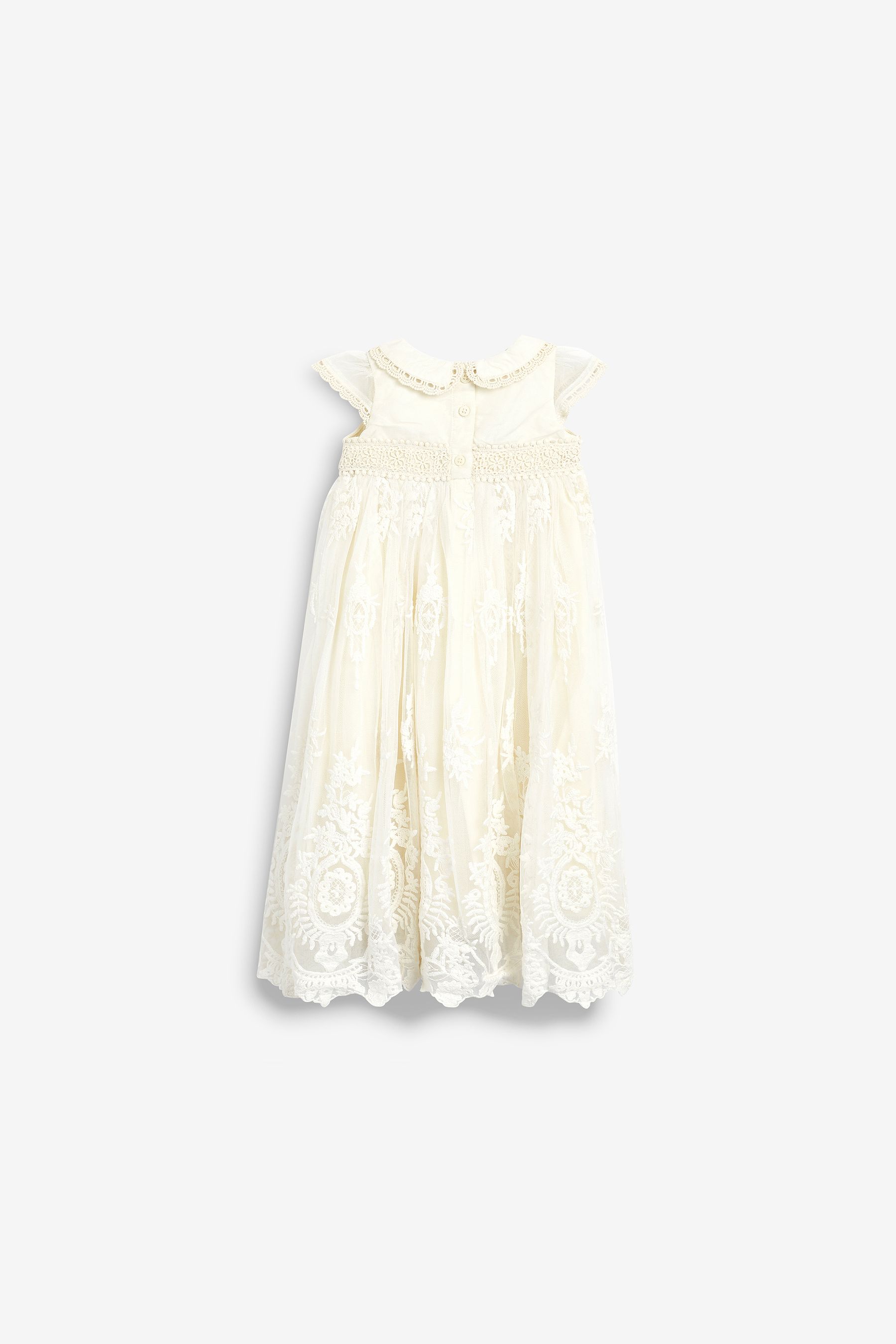 Ecru vintage occasion dress 2025