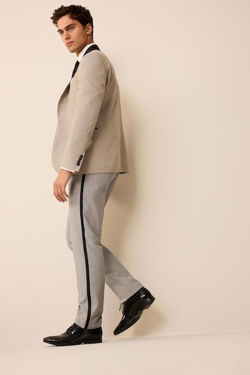 Stone Natural Slim Tuxedo Suit Trousers