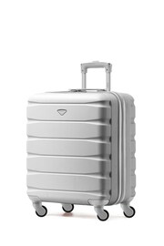 Flight Knight 56x45x25cm EasyJet Overhead 4 Wheel ABS Hard Case Cabin Carry On Hand Black Luggage - Image 1 of 7