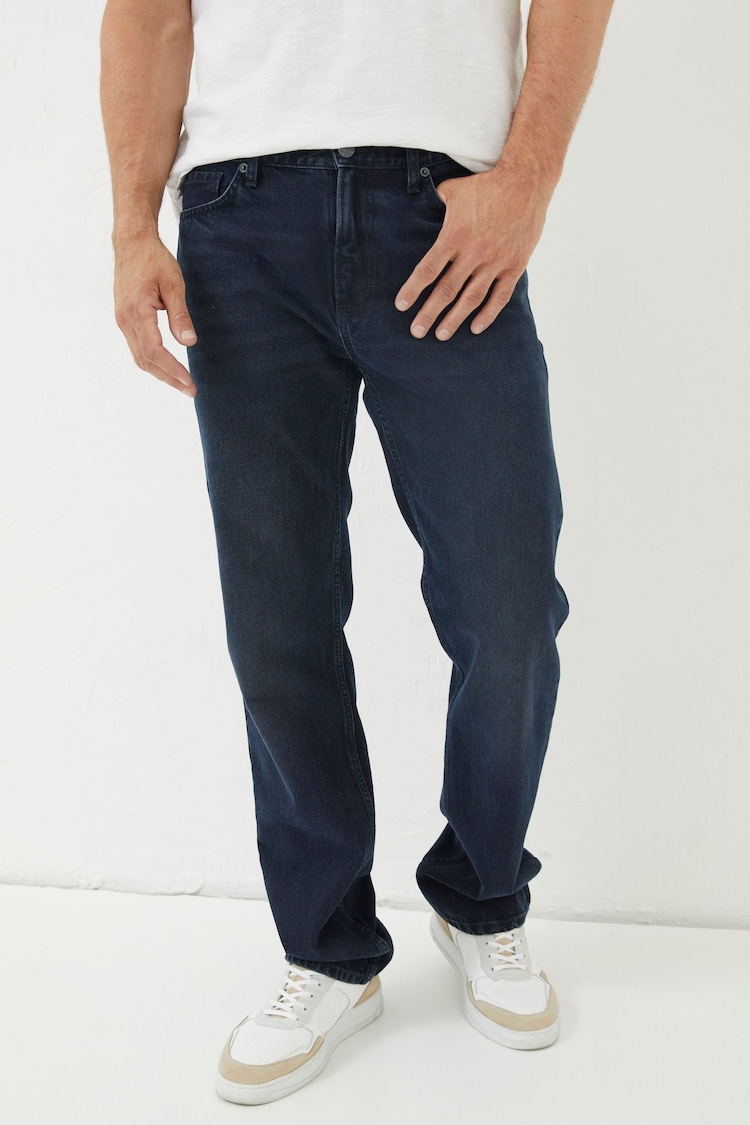 FatFace Denim Dark Blue Straight Fit Jeans - Image 2 of 5