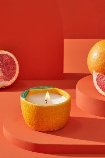 Shaped Grapefruit & Mimosa Scented Candle