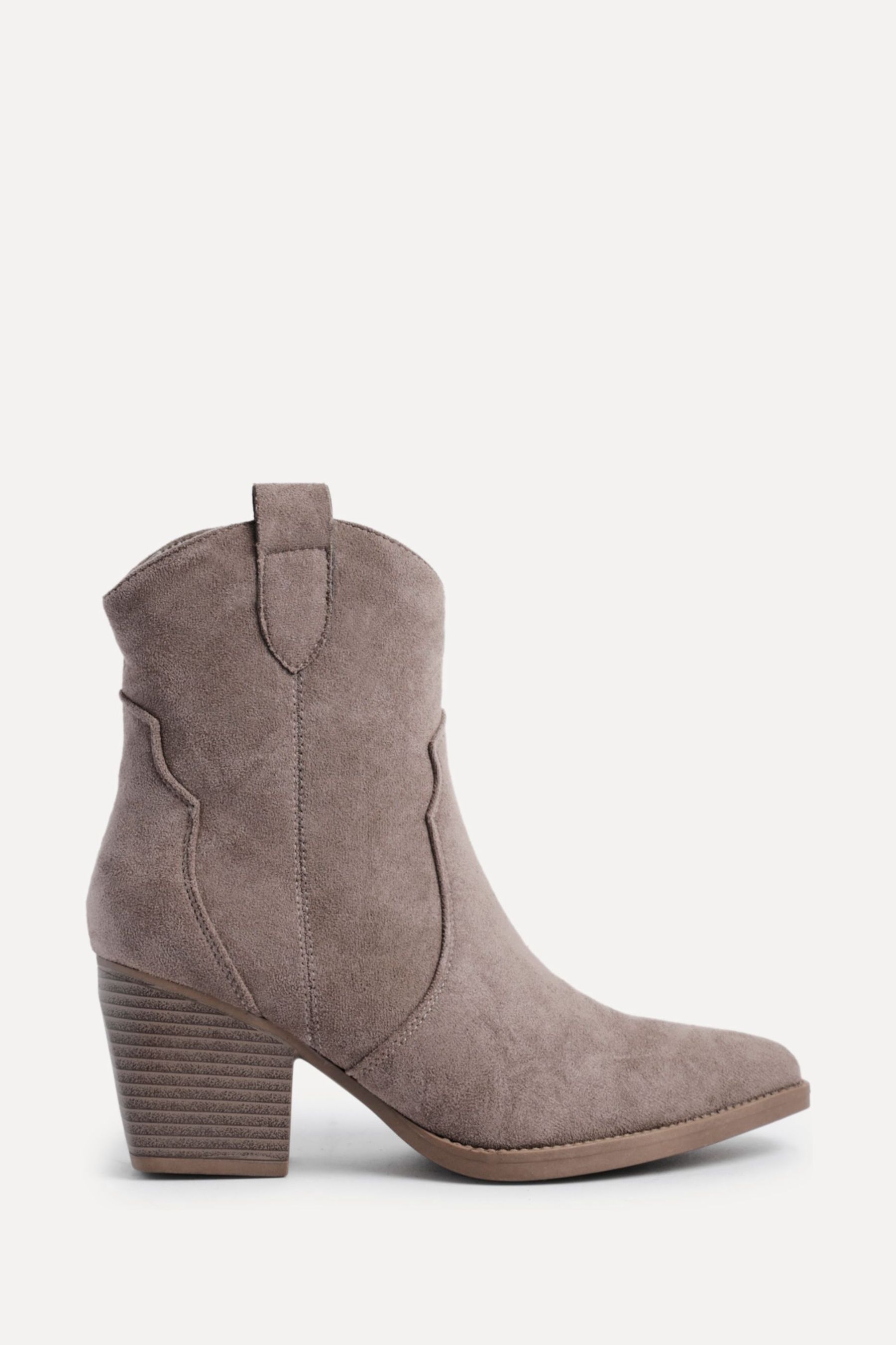 Buy Linzi Cream Jessie Suede Western Ankle Boots from Next Luxembourg