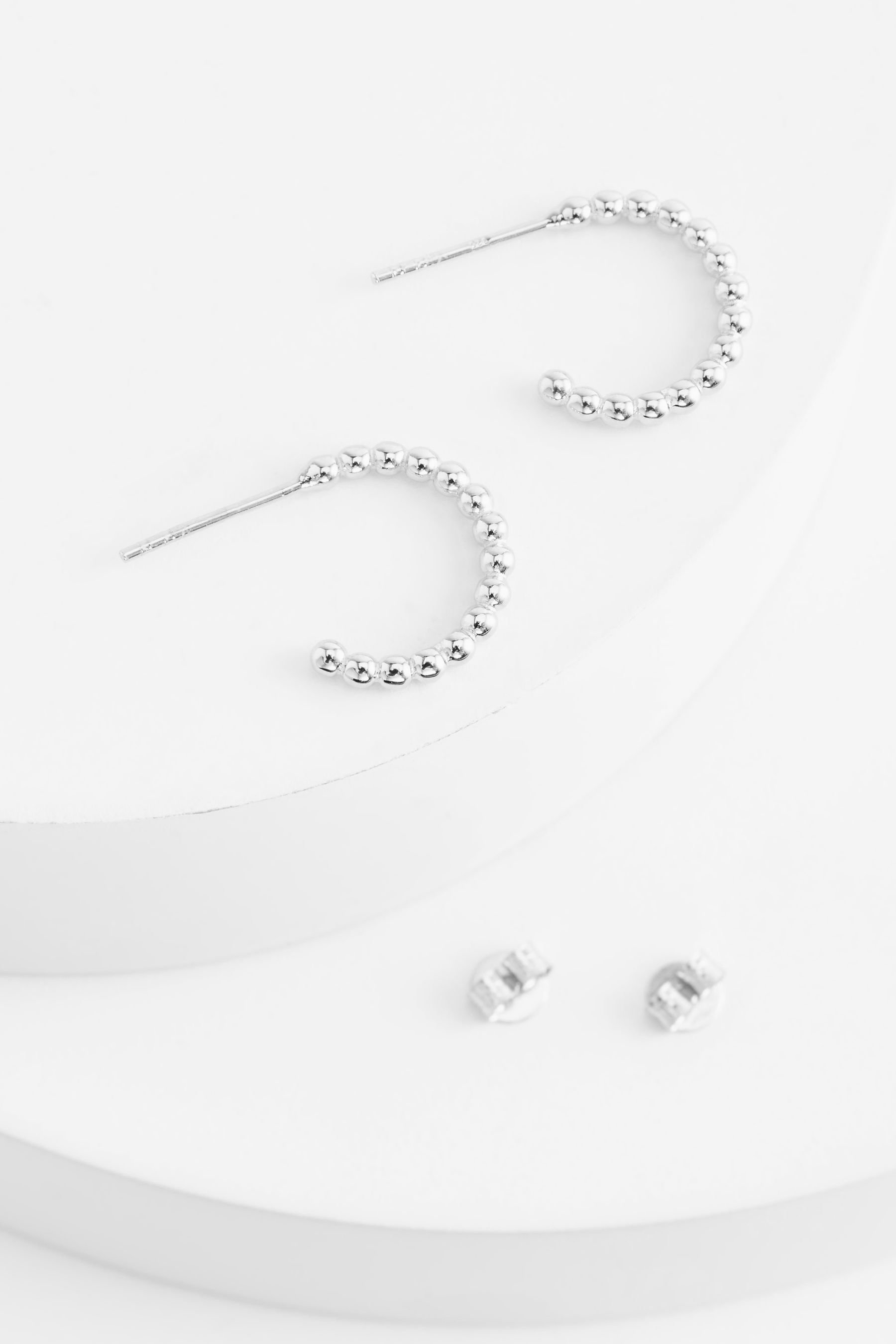 Buy Sterling Silver Ball Hoop Earrings from the Next UK online shop
