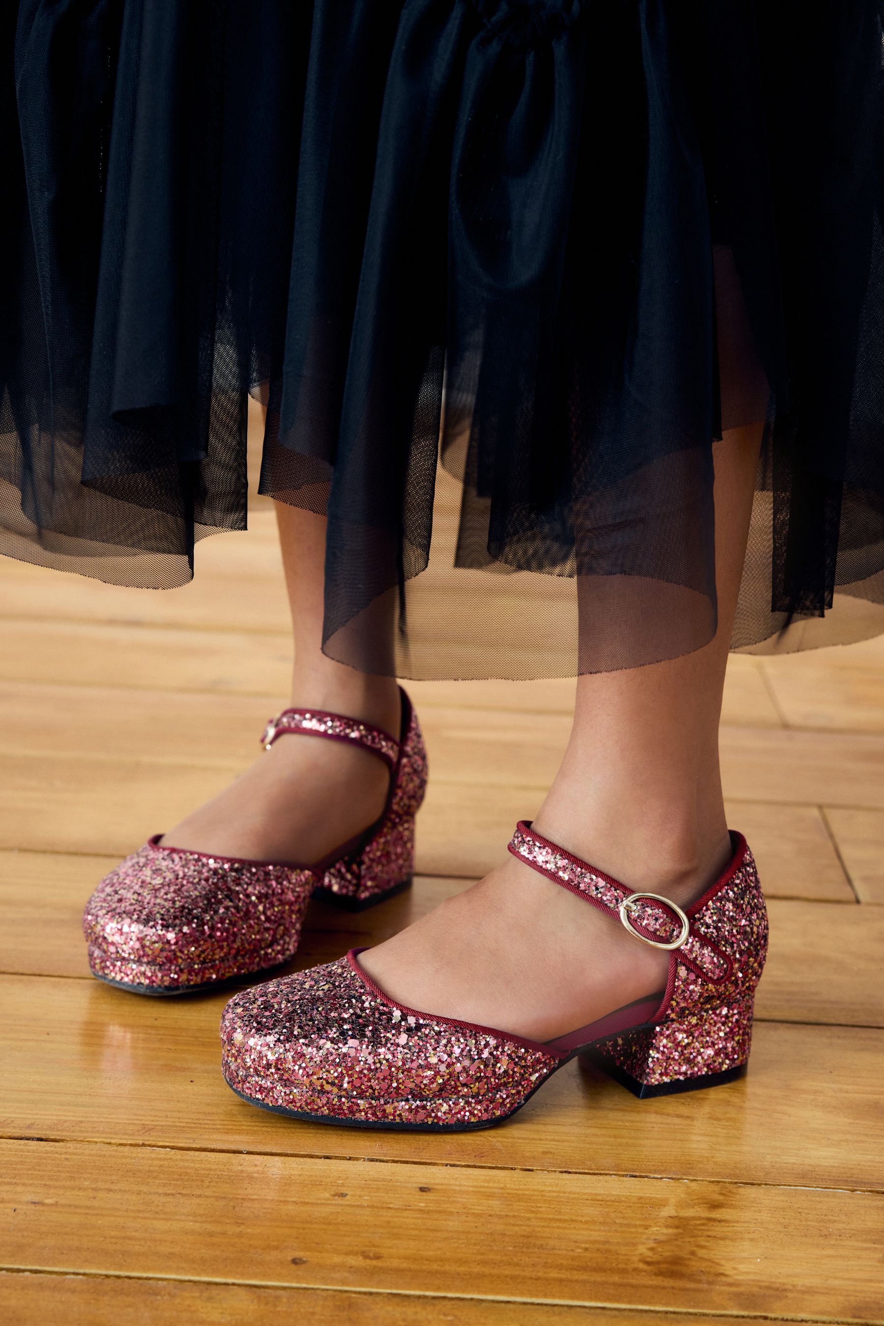 Buy Purple Glitter Platform Heel Occasion Shoes from Next United Arab Emirates