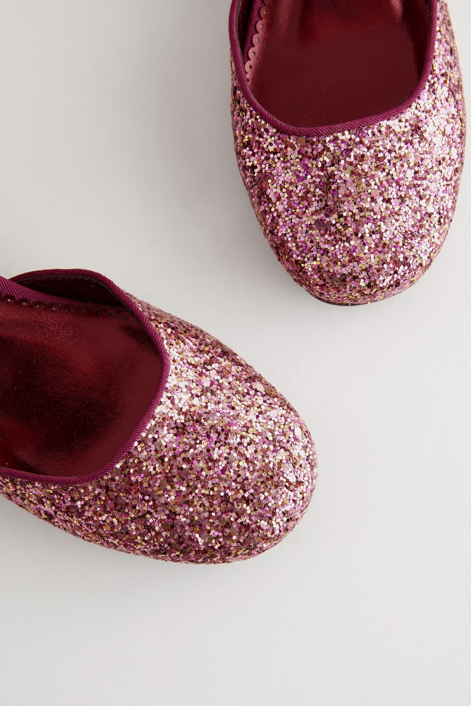 NEXT Purple Glitter Platform Heel Occasion Shoes 13 EU 32 Girls