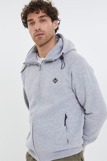 Threadbare Grey Snood Zip Through Hoodie